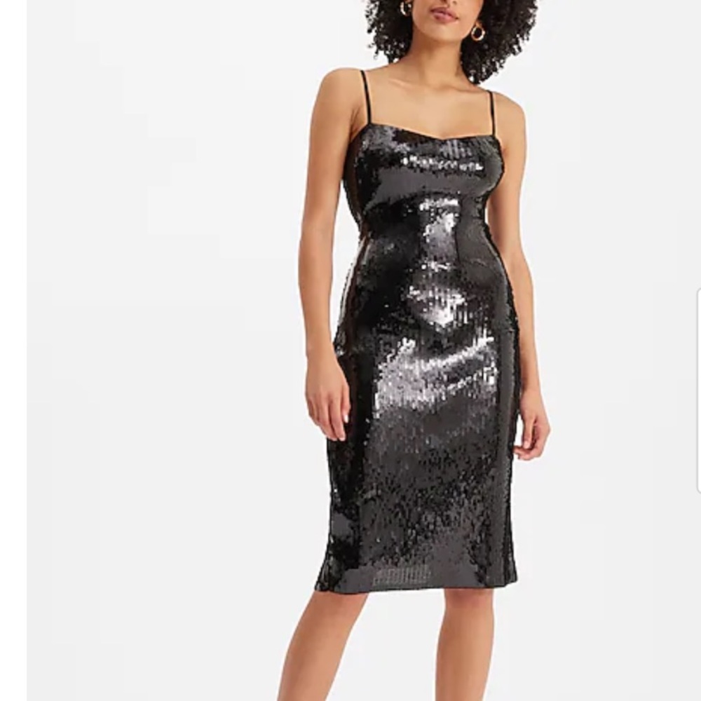 NWT Express Sequins Sheath Midi Dress